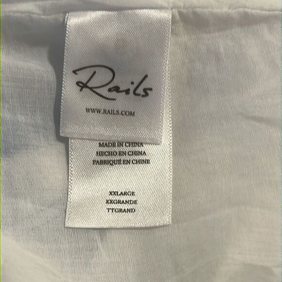 RAILS Avril Dress Size XXL Gibson Stripe Linen Blend 100% cotton Lining Midi New - Picture 14 of 16